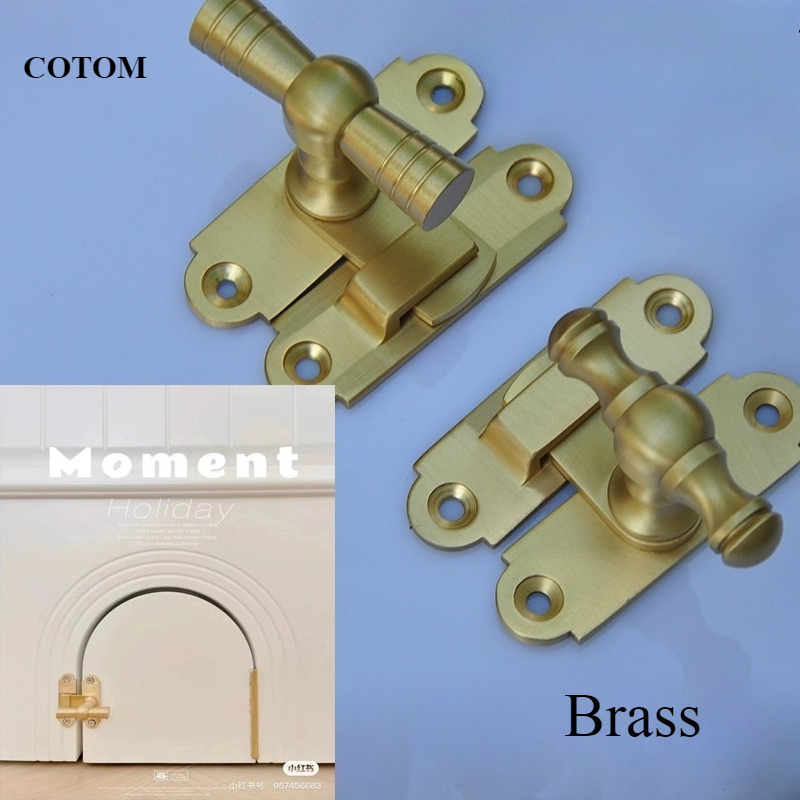 Antique Brass Hook - Chiusura per porta per gatti in
