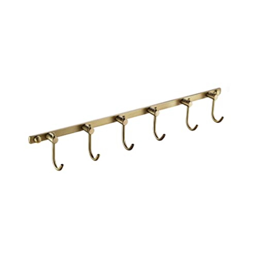 Antique Brass Hook - Appendiabiti a Gancio in Ottone, Ganci