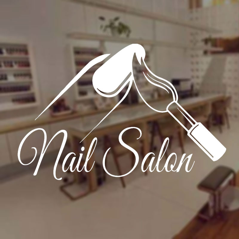 Interior Design Nail Salon - Salone di bellezza negozio adesivo Manicure