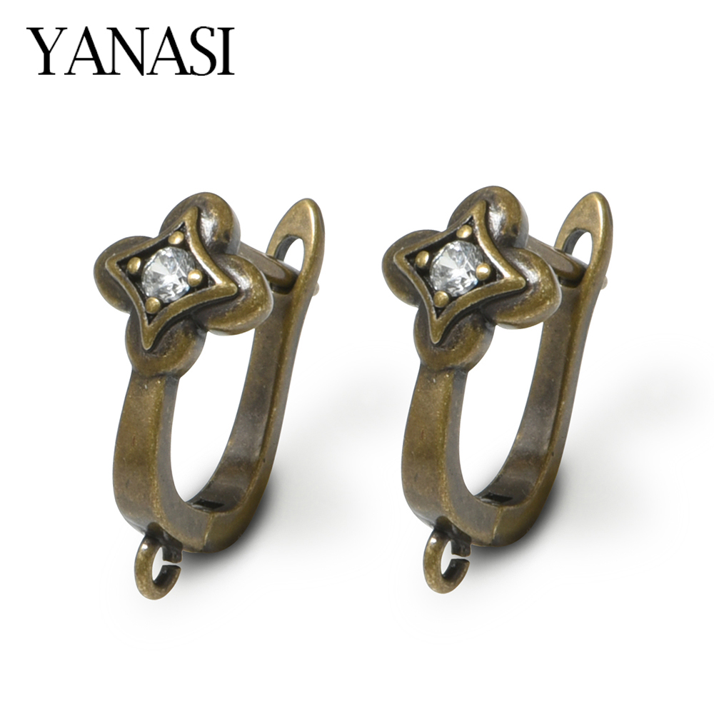 Antique Brass Hook - NUOVO 1 Paio di Ganci per