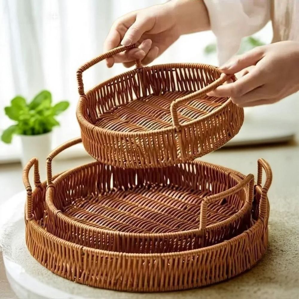 Cesto Portaoggetti in Plastica - Rattan Tray Handle recensione e prezzo