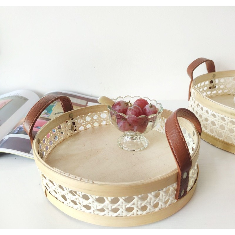 Vassoio rotondo in rattan nord - Rattan Tray Handle recensione e prezzo