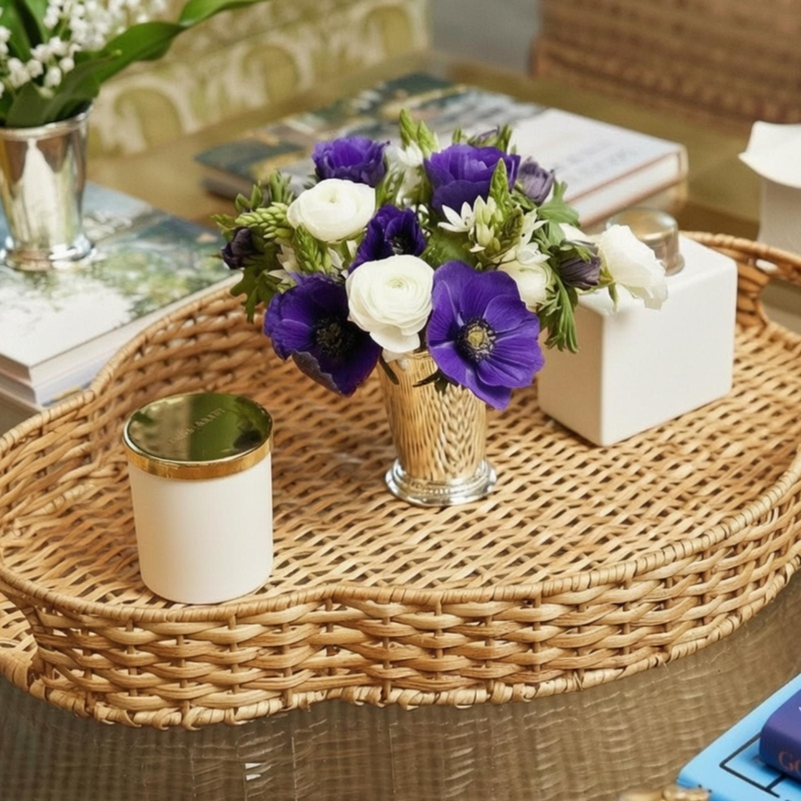 Vassoio in vimini con manici,  - Rattan Tray Handle recensione e prezzo