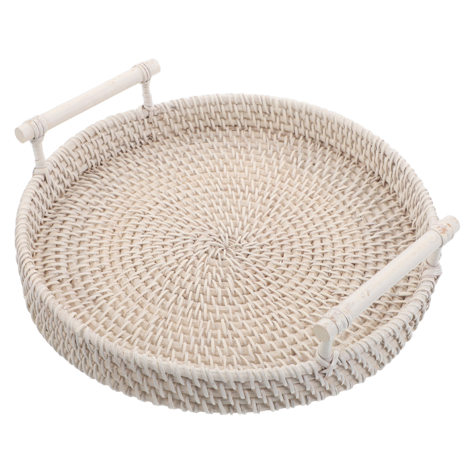 Vassoio da portata rotondo in  - Rattan Tray Handle recensione e prezzo