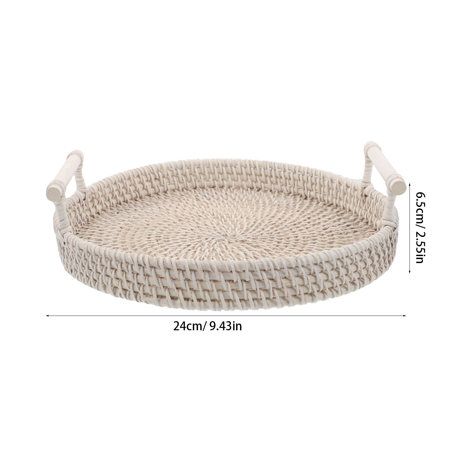 Vassoio da portata rotondo in  - Rattan Tray Handle recensione e prezzo