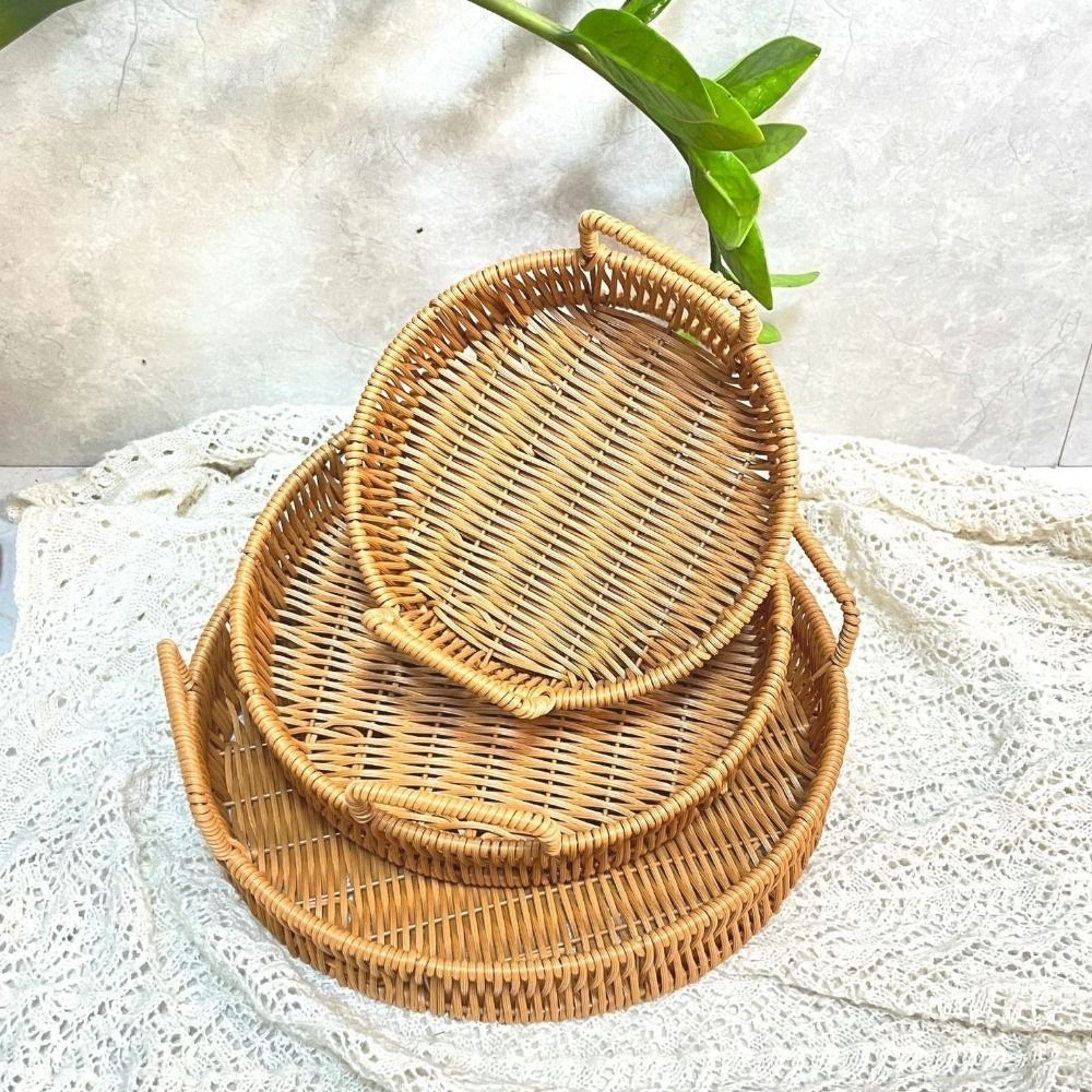 Cesto portaoggetti in plastica - Rattan Tray Handle recensione e prezzo