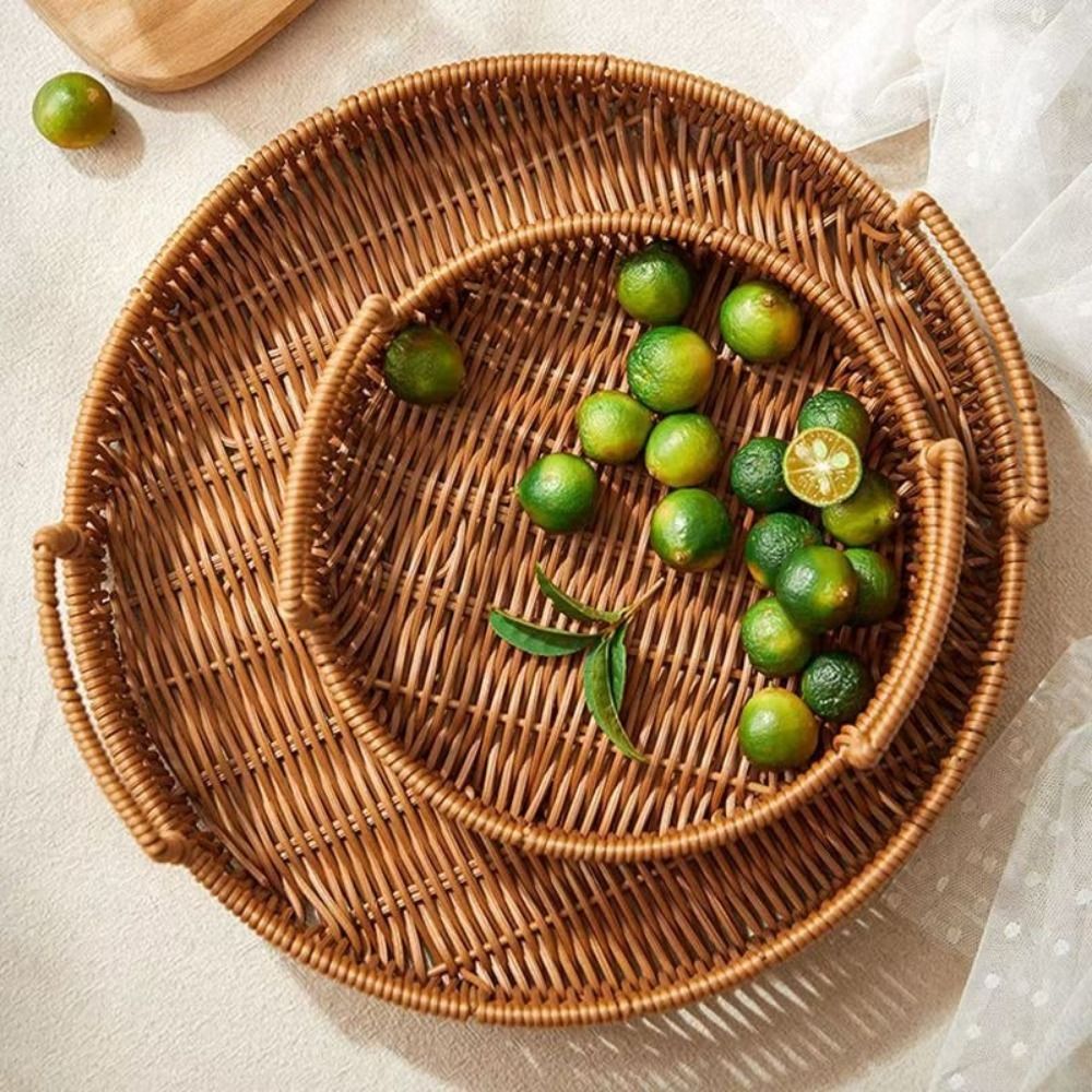 Cesto portaoggetti in plastica - Rattan Tray Handle recensione e prezzo